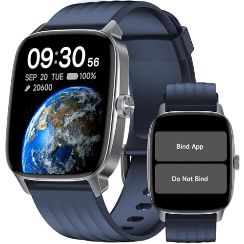 Pedometer Watch Senior Friendly No App No Phone Required, Activity Tracker - color: Blue