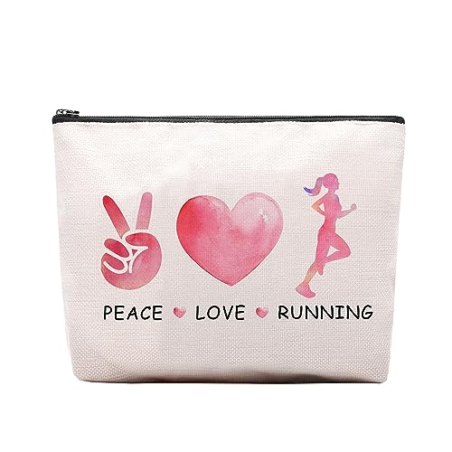 Cosmetic Case for Women, Running Gifts, Travel Pouch, Waterproof, Christmas Birthday Gifts for Running Gym Sport Runner Marathon Lover - color: run