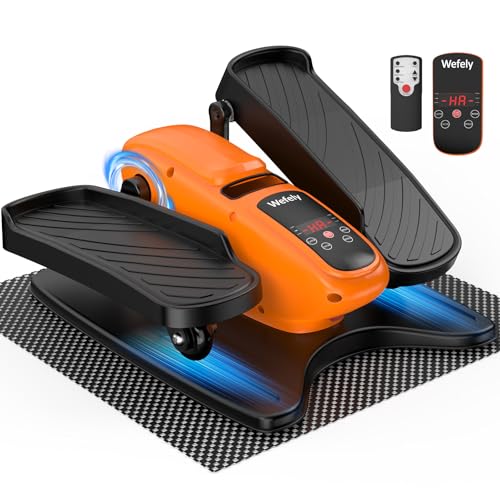 Under Desk Elliptical Leg Exerciser While Sitting for Seniors - color: Orange