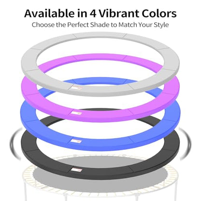 ACWARM HOME 16FT/15FT/14FT/12FT/10FT Trampoline Safety Pad Replacement, Round Trampoline Spring Protection Cover, Fits 16FT/15FT/14FT/12FT/10FT Frames, Water-Resistant Trampoline Accessories - color: Black, size: 10FT
