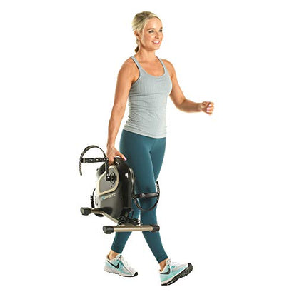 Exerpeutic 2000M Motorized Under Desk Exercise Bike - Electric Legs and Arms Pedal Exerciser - Fitness Equipment for Home Use - Remote Work Office Accessory - Black
