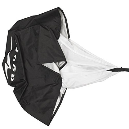 AGORA Sports Training Resistance Parachute for Football, Soccer, and Fitness Exercise Workout - 48" Diameter Parachute Adds 15-30 lbs of Resistance - Black