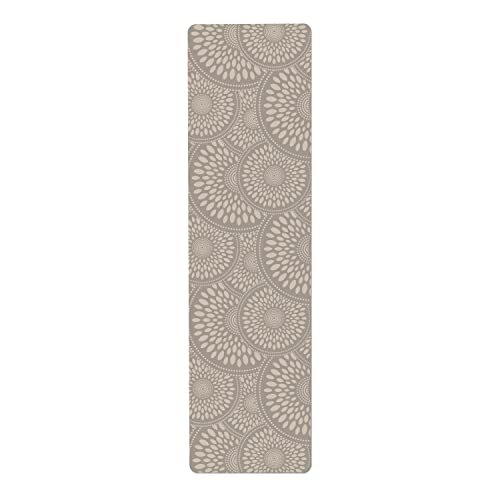 Stair Treads Ultra-Thin with Non Slip Rubber Backing 9”x26”, Latte 1 Piece - color: Latte, size: 9" x 26" Design #1