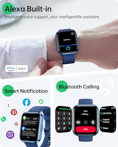 Smart Watches for Men Women (Android/iOS), Fitness Watch, Health Tracker - color: Midnight Navy