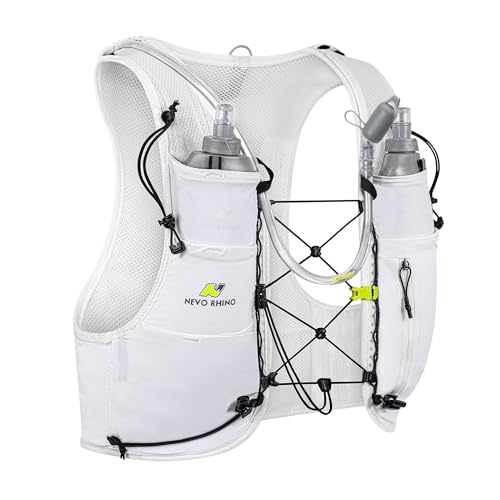 N NEVO RHINO Running Hydration Vest with 1.5L Water Bladder - color: White, size: Small
