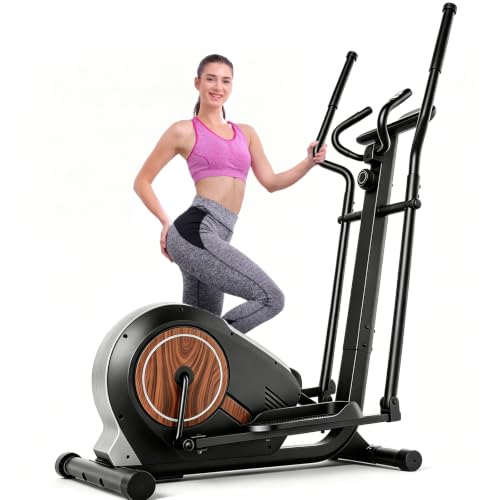 ANCHEER Elliptical Exercise Machine, Elliptical Trainer for Home Gym, Exercise Equipment 500Lbs Max Weight - color: Black and Silver