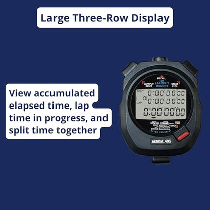Ultrak 100 Lap Memory Timer, Black - color: Black