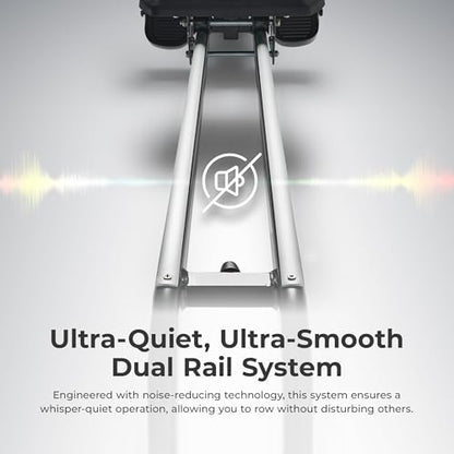 Sunny Health & Fitness Smart Magnetic Rowing Machine, Full-Body Workout