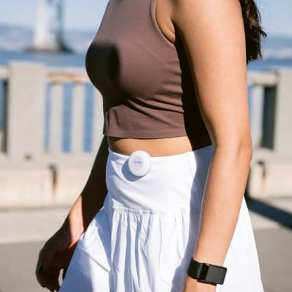 She's Birdie - The Original Personal Safety Alarm Disc for Bikes, Hikes, and Late Nights - Loud Siren, LED Light for Extra Visibility, Rechargeable, Handsfree, Lightweight, Water Resistant (Charcoal) - color: Charcoal
