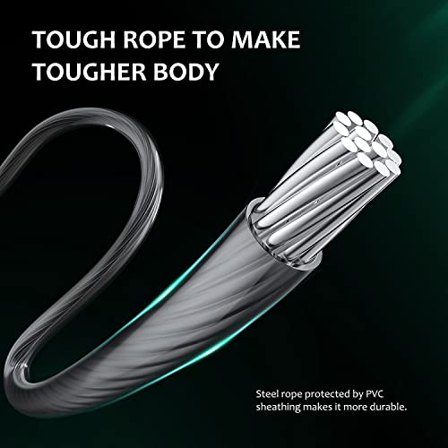 Jump Rope, H Handio Jump Rope with Counter, Workout Jumping Rope with Steel Ball Bearings, Adjustable Length Speed Skipping Rope for Men Women Kids Home Gym, Crossfit, Fitness Exercise - color: White