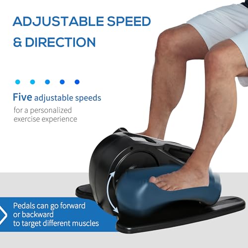 Soozier Under Desk Elliptical Exercise Machine Powered Remote & LCD Display