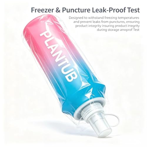 Soft Foldable Water Bottle, Gradient Blue and Pink - color: yellow blue