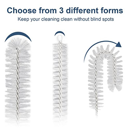 Ixiaoyoo 12 Pcs Straw Cleaner Brushes Set, 8.2 Inch Nylon Cleaning Brush - color: 8.2 Inch White Cleaning Brushes