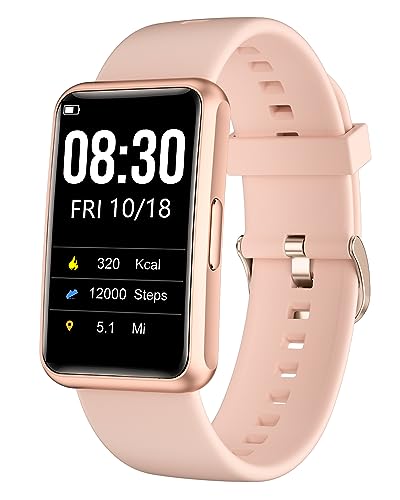 Cloudpoem Fitness Tracker No Bluetooth No APP/Phone Required, Fitness Watch for Men Women Parents Pedometer Watch with Sleep Tracker Steps Counter Alarm Clocks IP68 Waterproof (Pink) - color: Pink