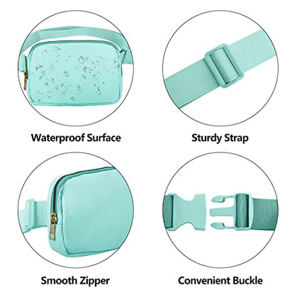 VOROLO Fanny Pack For Women And Men Crossbody Bag Black+Light Green - color: Black+Light Green