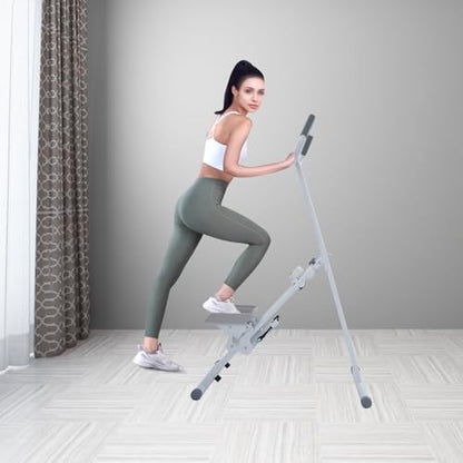 Foldable Vertical Stair Climber Machine for Full-Body Workout, Stair Stepper for Home Gym
