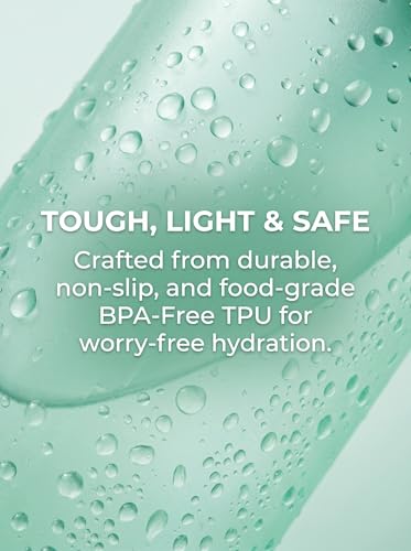 Zelvot Running Vest Collapsible Water Bottle, TPU 500ml Soft Flask (Green) - color: Green, size: 16.9 Ounces
