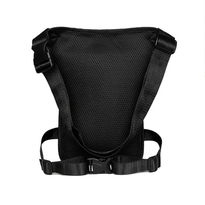 Milageto Drop Leg Bag, PU Tactical Thigh Pack with Detachable Leg Strap, Multi-Pocket Zippered Waist Pack for Outdoor Cycling and Hiking - color: Style E Black