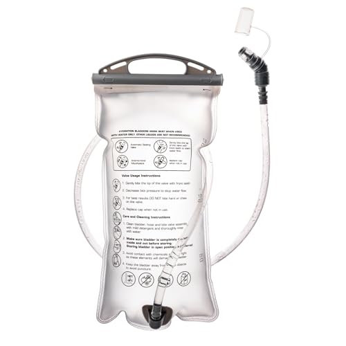 TRIWONDER Hydration Bladder Water Reservoir 1.5 Liter 2L 3L BPA Free Water Bladder for Running Cycling Hiking Camping Backpack - color: D - 2L