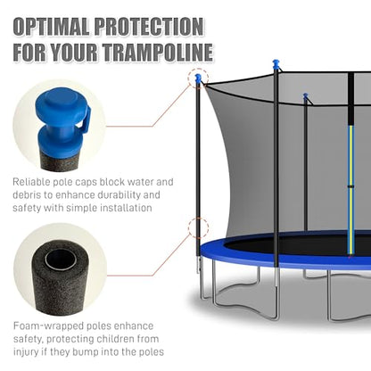 Trampoline Pole Replacement, Enclosure Straight Pole with 2 Setup Options