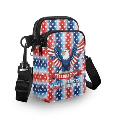 Hawaiian Tribal Small Crossbody Bags for Women Cell Phone Bag Purse, Sea Turtle Zipper Sling Purses Shoulder Bag - color: Bald Eagle