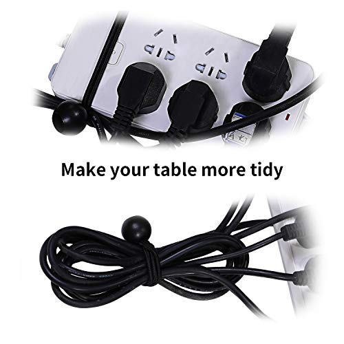 30 Pcs 3 Sizes Ball Bungee Cords, 4, 6, 9 Inch Black Tarp Canopy Cords Heavy Duty Tie Down Bungee Balls for Camping, Tents, Shelter, Gazebo, Cargo, Holding Wire and Hoses