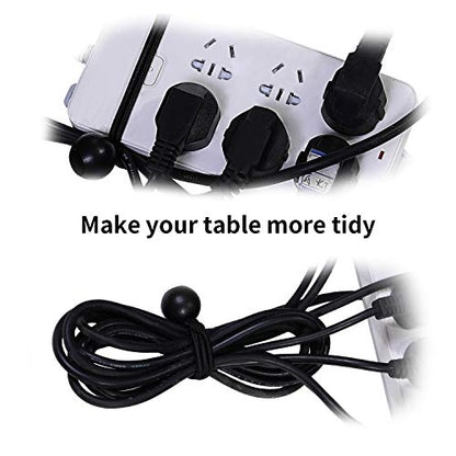 30 Pcs 3 Sizes Ball Bungee Cords, 4, 6, 9 Inch Black Tarp Canopy Cords Heavy Duty Tie Down Bungee Balls for Camping, Tents, Shelter, Gazebo, Cargo, Holding Wire and Hoses