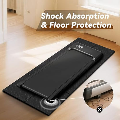 Walking Pad Mat for Carpet - 0.25" Thick Foldable Treadmill Mat - size: 55"L x 23.6"W x 0.3"Th