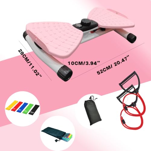 Twist Board Exercise Equipment with LCD Display, Waist Twister Machine with 5 Resistance Bands, 330 lbs Capacity Core Workout Board for Home Gym Fitness
