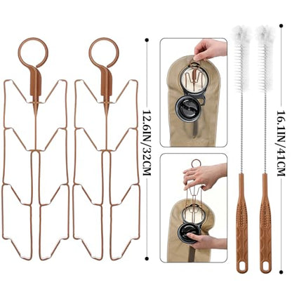 Patelai 2 Set 8 in 1 Reservoirs Hydration Bladder Cleaning Kit - color: Brown