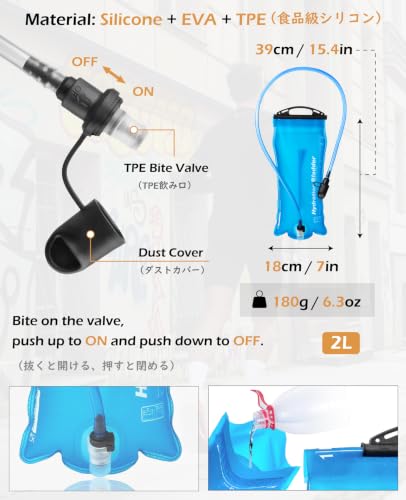 TRIWONDER Running Vest Hydration Pack Backpack for Men & Women, Lightweight Trail Marathon Run Race Vest for Cycling Jogging - color: 02 Black&Grey - with 2L TPU Water Bladder