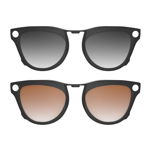 HIBLOKS Polarized Clip for RayBan Meta Skyler Gen 1/2 (RW4010/RW4014 52-20) - size: 2 Count - Brown+Grey