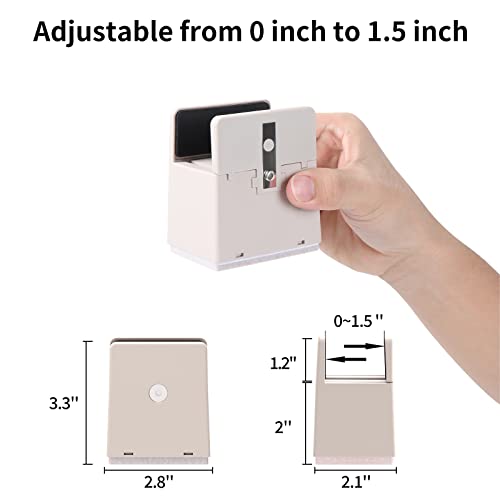Bed Risers 2 Inch with Adjustable Screw Clamp, 4 Pack, Beige - color: Beige, size: 2'', Fits Furniture Frame Below 1.5"