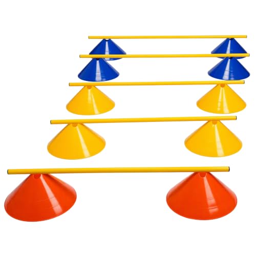 Amber Fight Gear Ultimate Agility Training Bundle,10-Piece Hurdle Set with 20 Cones, Adjustable Poles & Carry Bag – Speed, Agility & Coordination Drills Equipment