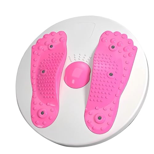 Ab Twister Board,Waist Twister Machine Exercise, Core Workout Equipment for Full Body Toning, Noise-Free Twist Exercise Machine - color: PINK