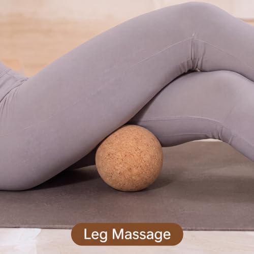 Seenelling 6 Pack 4 Inches Cork Massage Balls Point Balls Bulk - size: 4 inches