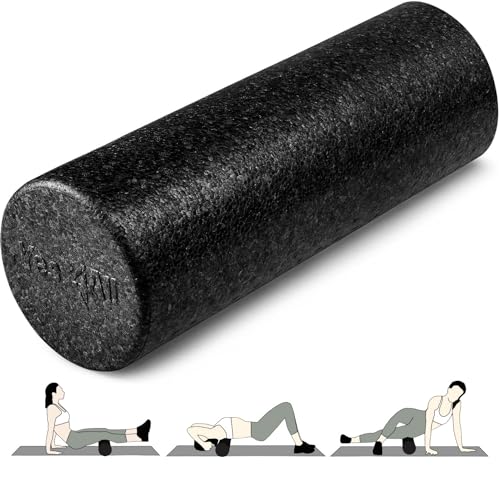 Yes4All High Density Foam Roller for Back, Variety of Sizes & Colors for Yoga, Pilates - Black - 18 Inches - color: B. Black, size: 18-inch (Pack of 1)