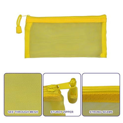 Mesh Pouch, Rose Pink, 3.93 x 7.87 inch, 1-Piece - color: Rose Pink, size: 3.93 x 7.87 inch