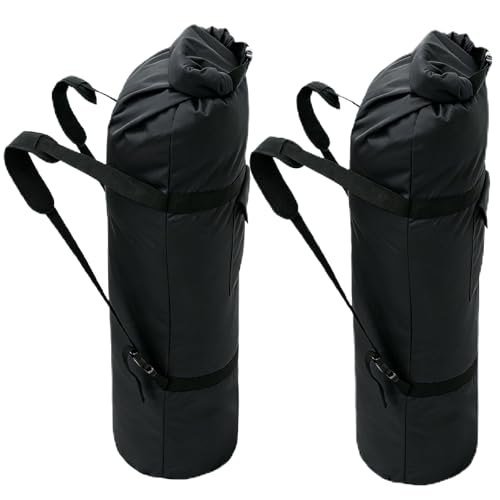 Heavy Duty 900D Oxford Camping Chair Bag Camp Cot Bag,Duffel Bag Padded Foam Shoulder Straps,Click Clack Fastener Closure & Side Pocket,for Hammocks,Moving Outdoor Trave (2, Black, 48 x 10 inch) - color: Black, size: 48 inch x 10 inch