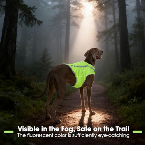 FUAMEY Reflective Dog Vest for Small Dogs,Dog Hunting Vest High-Visibility - color: Green, size: X-Small