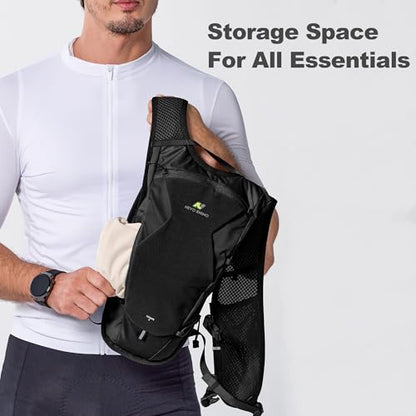 N NEVO RHINO Hydration Backpack with 50 oz /1.5L Water Bladder Backpack - color: Black