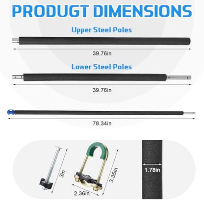 Trampoline Poles Replacement Enclosure Upper Lower 8-16ft