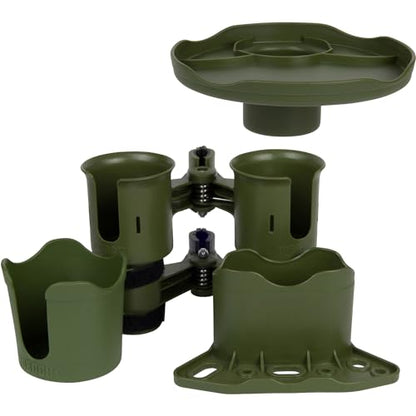 ROBOCUP Plus, (Olive), Add-On Accessory XL Extension Cup Holder, Larger Drink Capacity, Perfect for Boats, Golf Carts, Walkers, Wheelchairs and Work. Made in USA. (Includes 1) - color: Olive