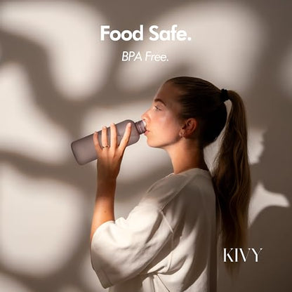 KIVY Slim Water Bottle 22oz Tritan - Lightweight & Shatterproof - BPA-Free - color: 01 Dark Green, size: 22oz