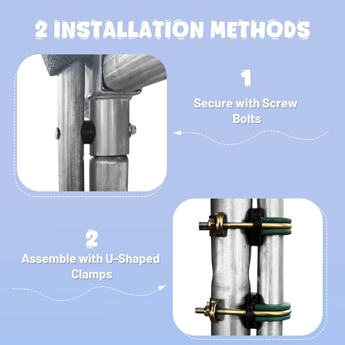 AW Universal Trampoline Replacement Enclosure Poles Accessories with Clamp - size: 78" , 6 Pole