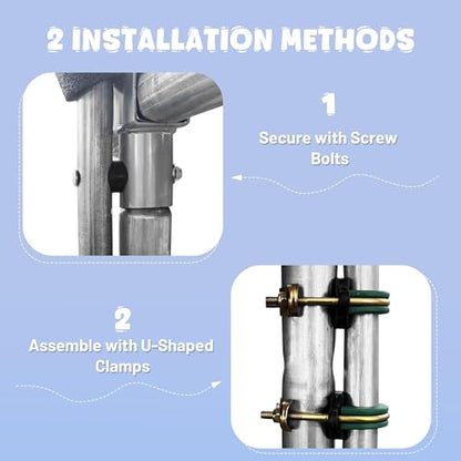 AW Universal Trampoline Replacement Enclosure Poles Accessories with Clamp - size: 78" , 6 Pole