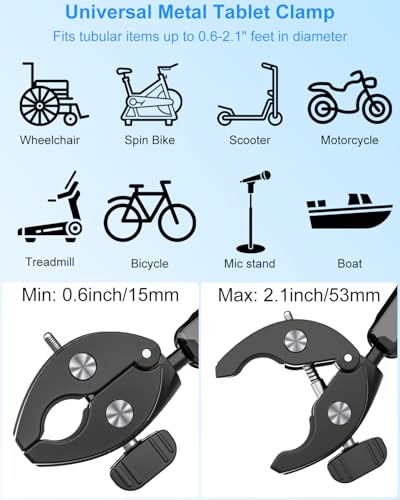 Boat Helm iPad Clamp Mount for Tablet & Phone with Secure Straps