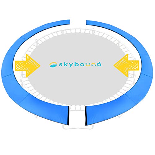 SkyBound Universal Replacement Trampoline Safety Pad - Spring Cover Fits 8ft 10ft 12ft 14ft 15ft Frames - Comfortable, Long Lasting, and Water-Resistant - size: 14 ft, style: Quick-Install