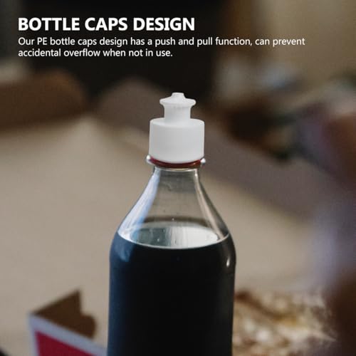 NOLITOY Water Bottle Caps 20 Pcs 28/410 Push Pull White Replacement Lid Safe Polymer Sport Gym Hike Run Workout Drink Canteen Leak Proof Seal Cycling Accessory Flask Cover