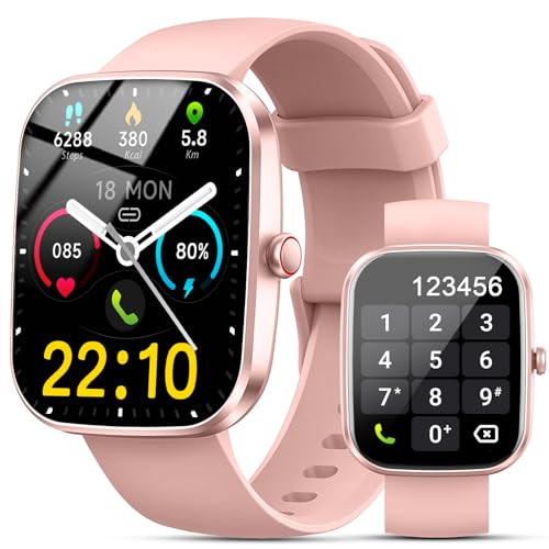 2026 Smart Watch for Women Men, 1.91" HD Screen Smartwatch Bluetooth Answer/Make Call, 110+ Sports Tracker Watch Heart Rate/Sleep Monitor/Pedometer, IP68 Waterproof Fitness Watch for Android iOS - color: Modern Rose